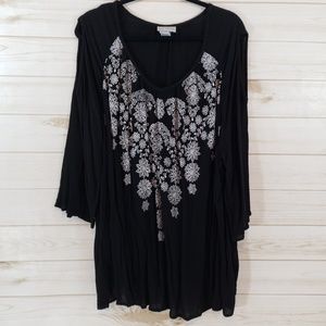 Catherines Black Cold Shoulder Tunic SZ: 4X
